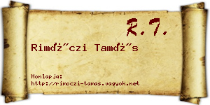 Rimóczi Tamás névjegykártya